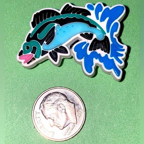 (10 for $15) Fish fishing Sea Ocean Aquatic Animal Crocs Shoe Charms - Picture 1 of 1